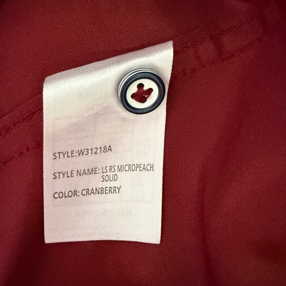 Craft + Flow Boys Cranberry Dress Shirt Button Front Long Sleeve Size 10 12 - Picture 7 of 8